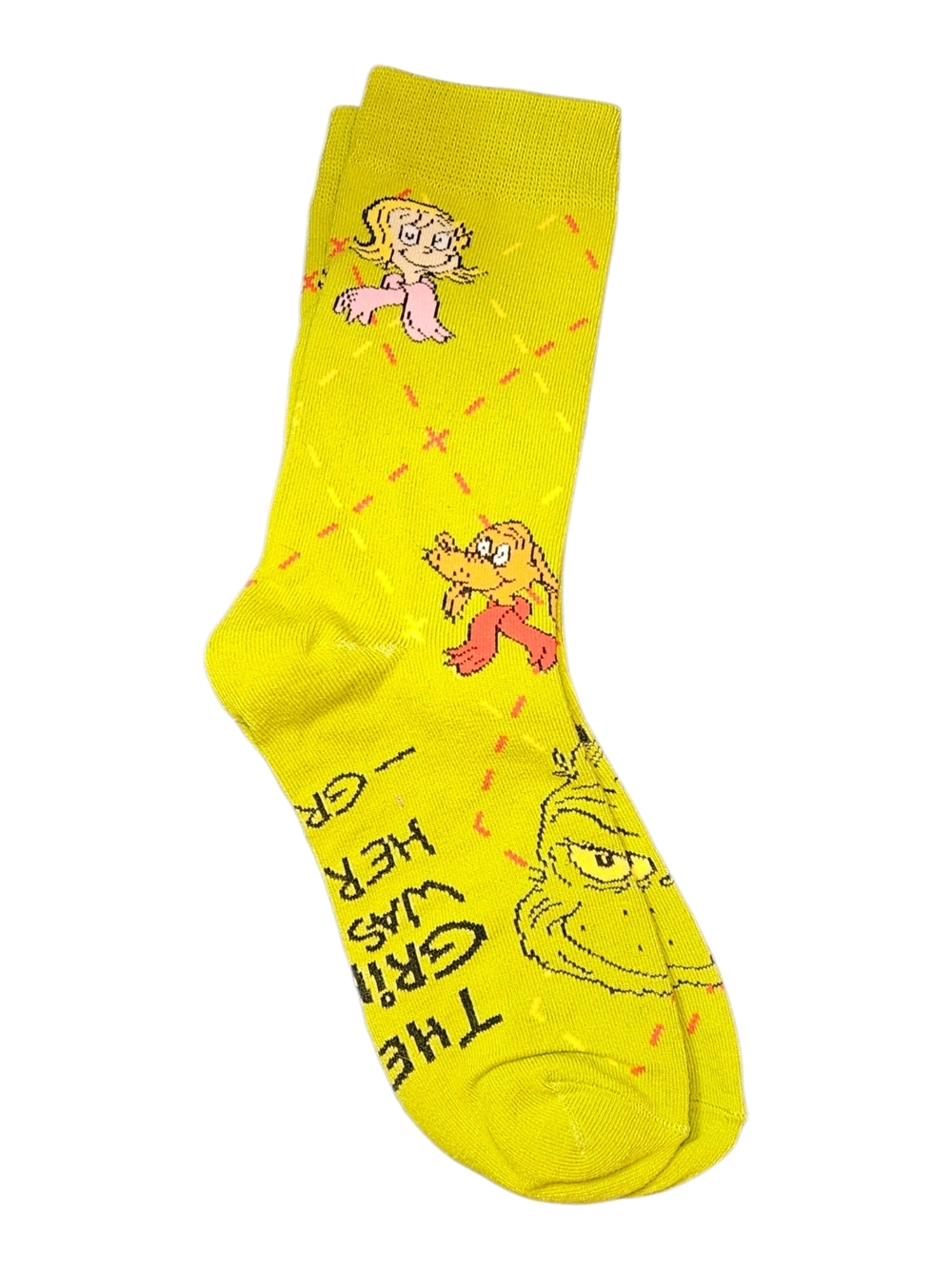 McDonald's Grinch Crew Socks with Character Art